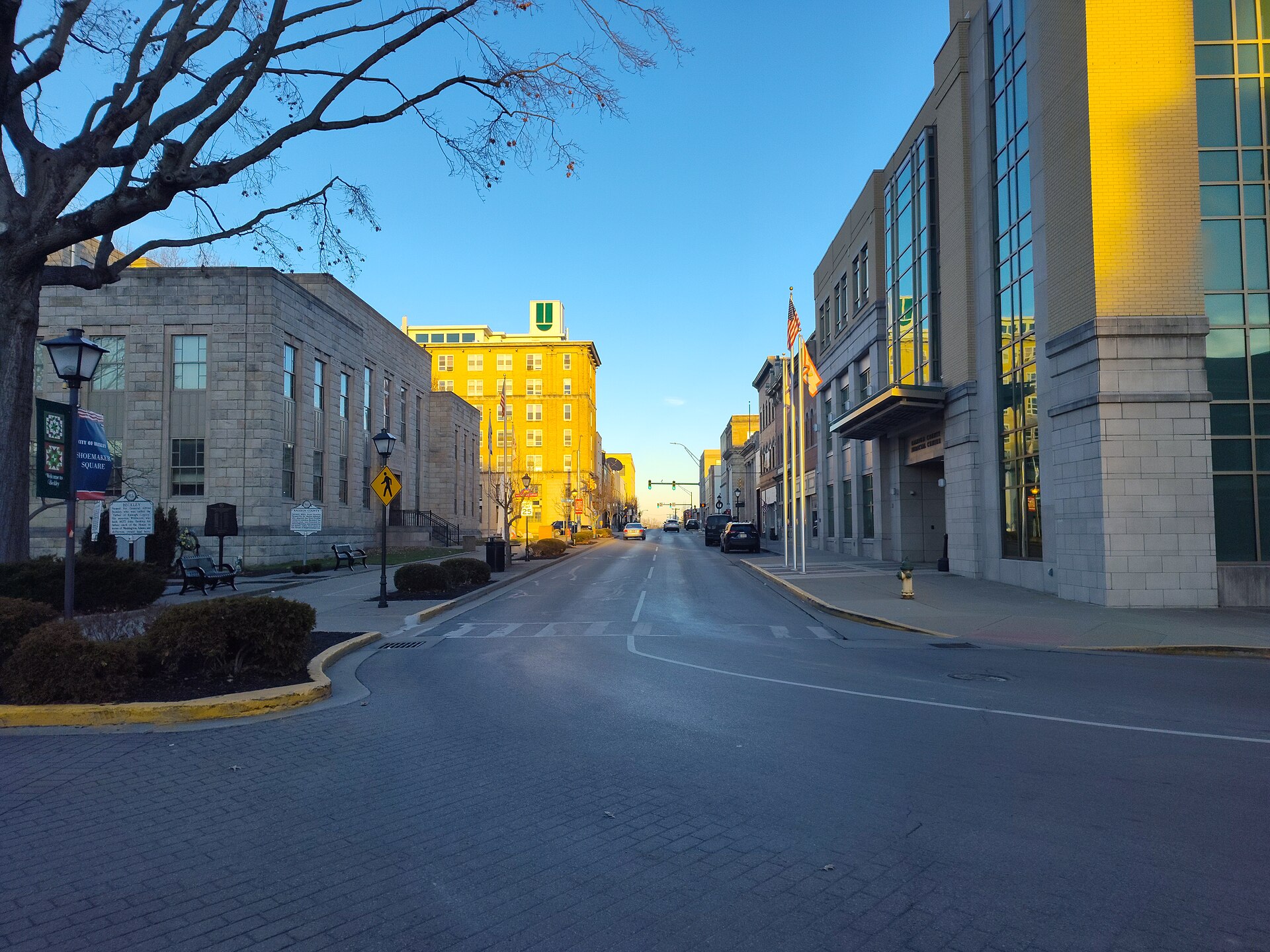 A view of downtown Beckley, West Virginia with its local buildings